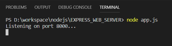 Express.js应用正在运行